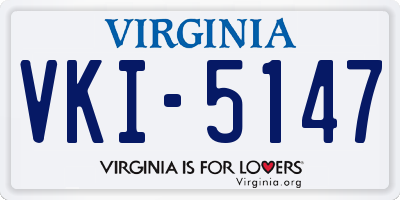 VA license plate VKI5147
