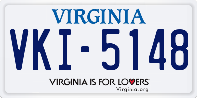VA license plate VKI5148