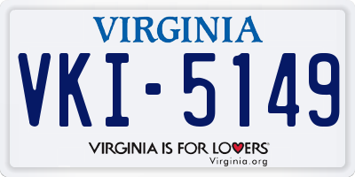 VA license plate VKI5149