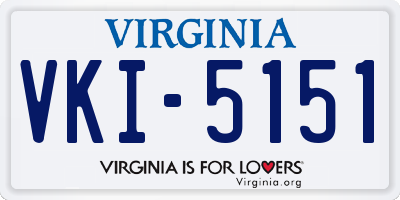 VA license plate VKI5151