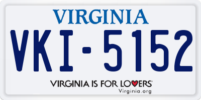 VA license plate VKI5152