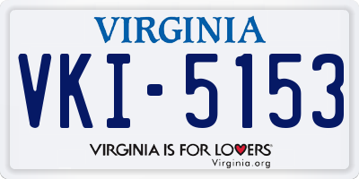 VA license plate VKI5153