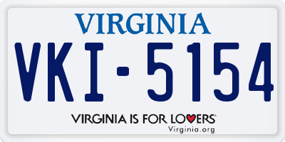 VA license plate VKI5154