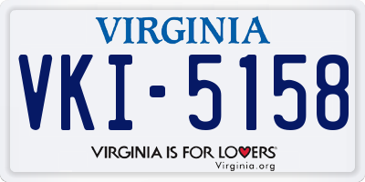 VA license plate VKI5158