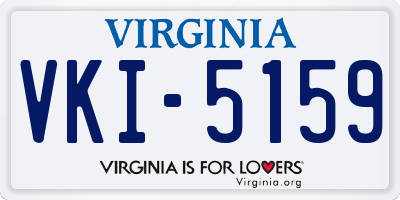 VA license plate VKI5159
