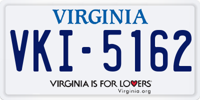 VA license plate VKI5162