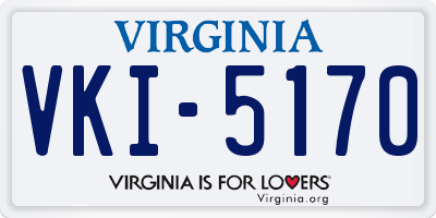VA license plate VKI5170