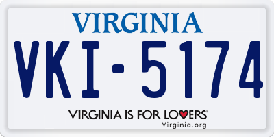 VA license plate VKI5174