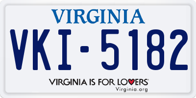 VA license plate VKI5182