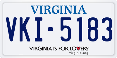 VA license plate VKI5183
