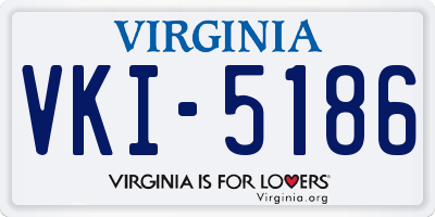 VA license plate VKI5186