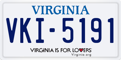 VA license plate VKI5191