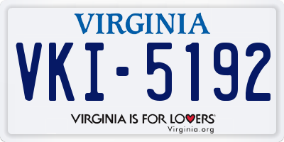 VA license plate VKI5192