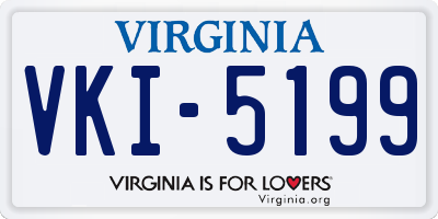 VA license plate VKI5199