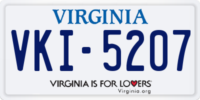 VA license plate VKI5207