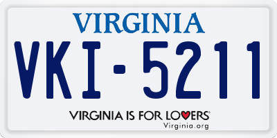 VA license plate VKI5211