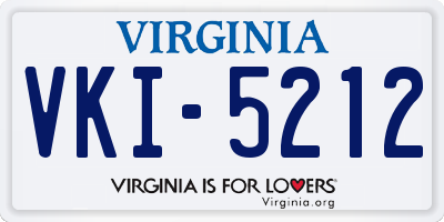 VA license plate VKI5212