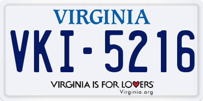 VA license plate VKI5216