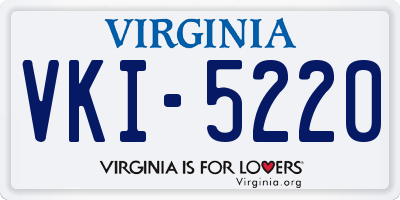 VA license plate VKI5220