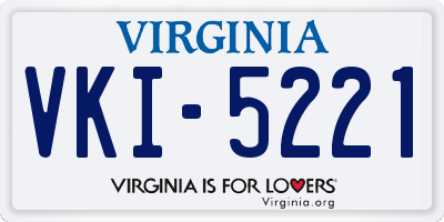 VA license plate VKI5221