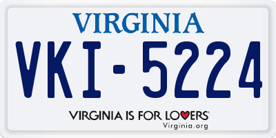 VA license plate VKI5224