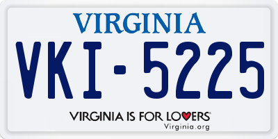 VA license plate VKI5225