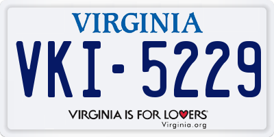 VA license plate VKI5229