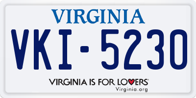 VA license plate VKI5230