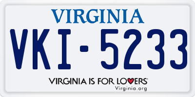 VA license plate VKI5233