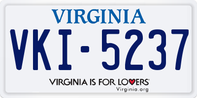 VA license plate VKI5237