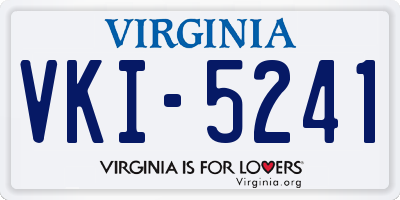 VA license plate VKI5241