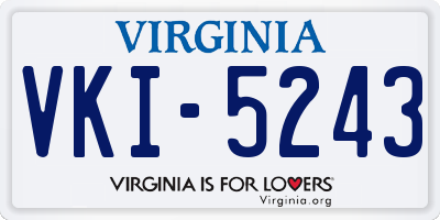 VA license plate VKI5243