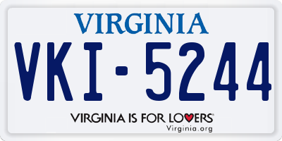 VA license plate VKI5244