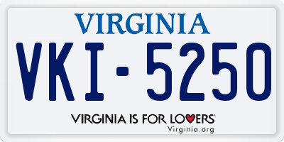 VA license plate VKI5250