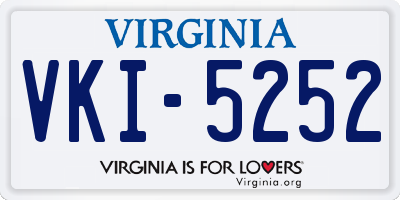 VA license plate VKI5252