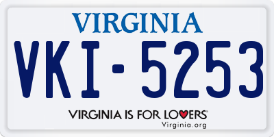 VA license plate VKI5253