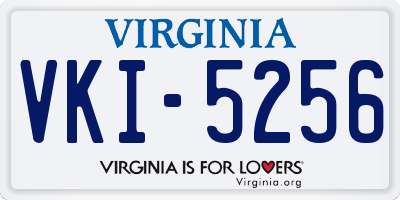 VA license plate VKI5256