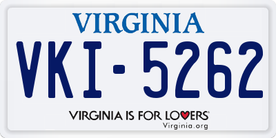 VA license plate VKI5262