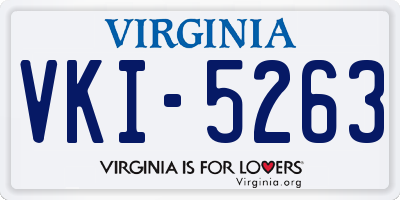 VA license plate VKI5263