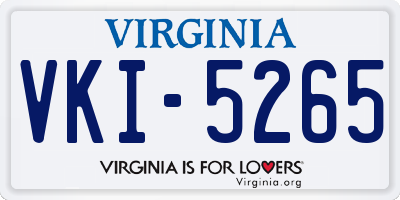 VA license plate VKI5265