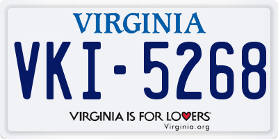 VA license plate VKI5268