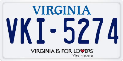 VA license plate VKI5274