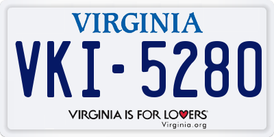 VA license plate VKI5280