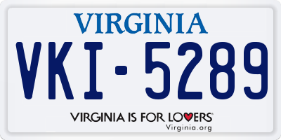 VA license plate VKI5289