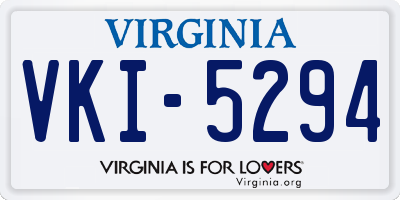 VA license plate VKI5294