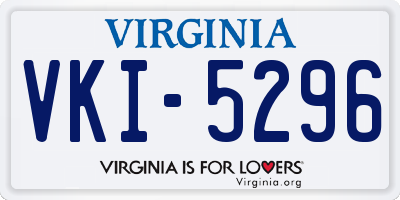 VA license plate VKI5296