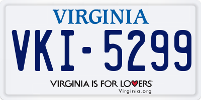 VA license plate VKI5299