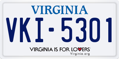 VA license plate VKI5301