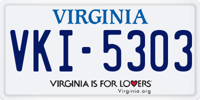 VA license plate VKI5303