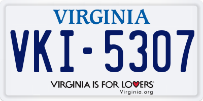 VA license plate VKI5307
